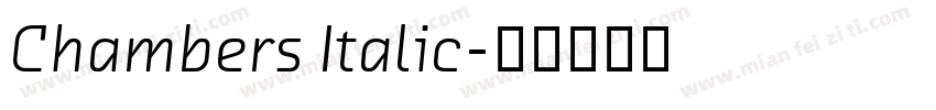 Chambers Italic字体转换